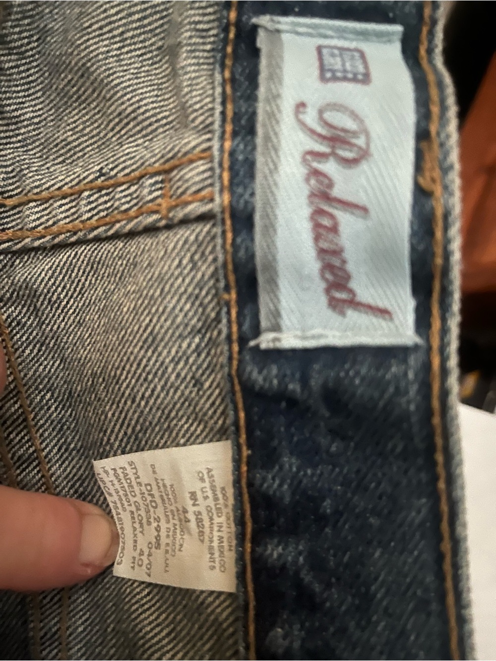 Men's Dark Blue Denim Jeans